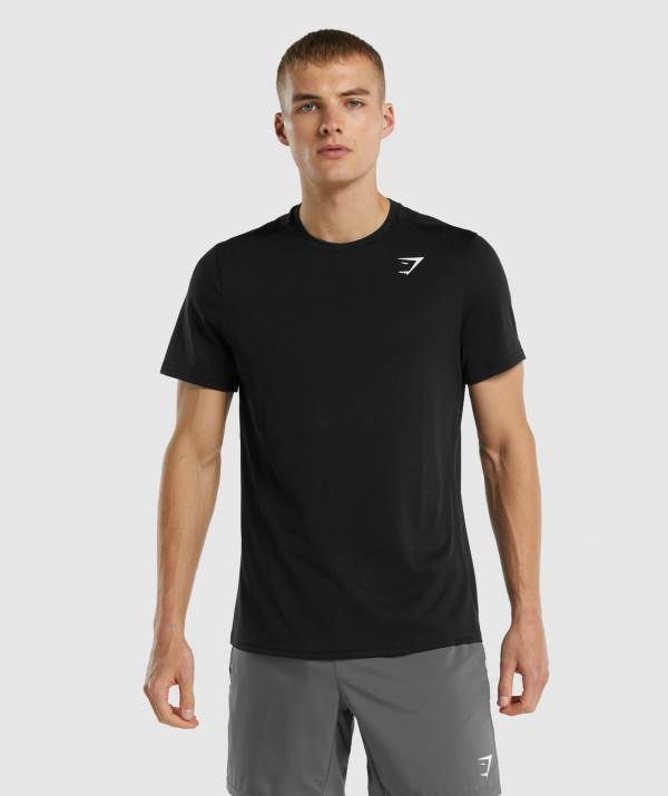 Panske Tricka Gymshark Arrival Regular Fit Čierne | UE4931857